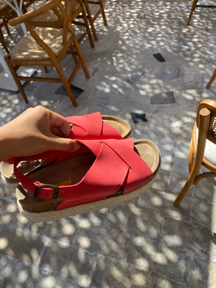 Nar Çiçeği Greyder Sandalet - Görsel 3