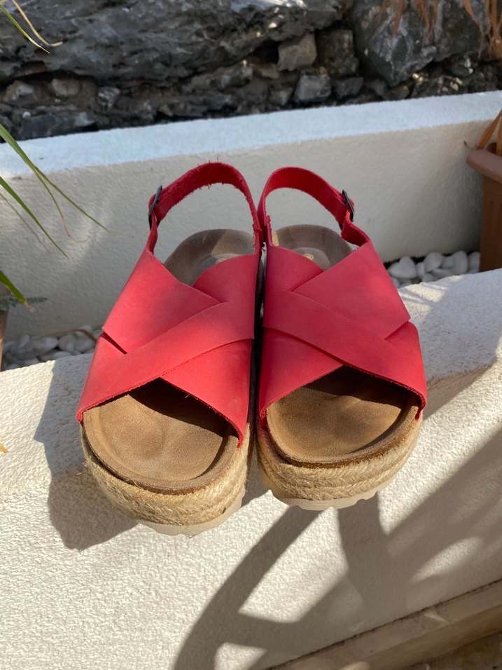 Nar Çiçeği Greyder Sandalet - Görsel 2