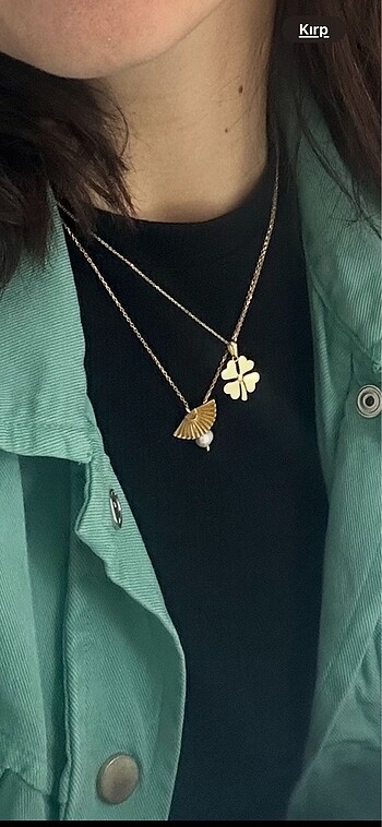 Kuf vintage yelpaze kolye - Görsel 2