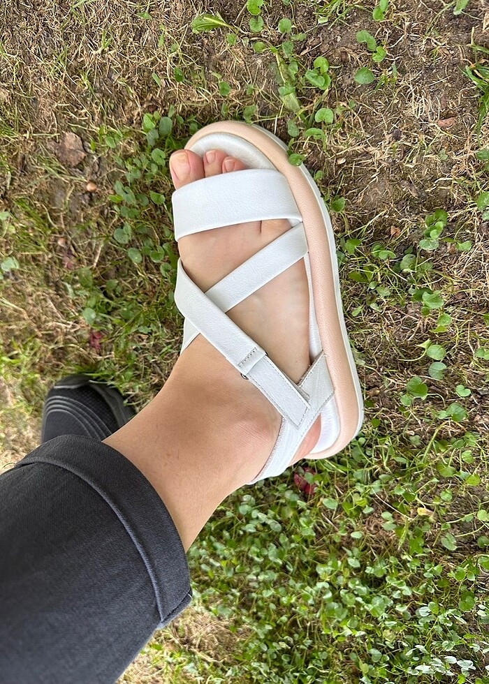 Zara deri sandalet - Görsel 3