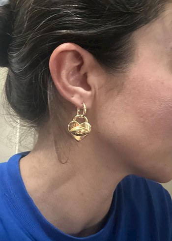 Esora kalp küpe - Görsel 6