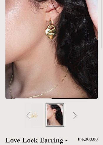 Esora kalp küpe - Görsel 3