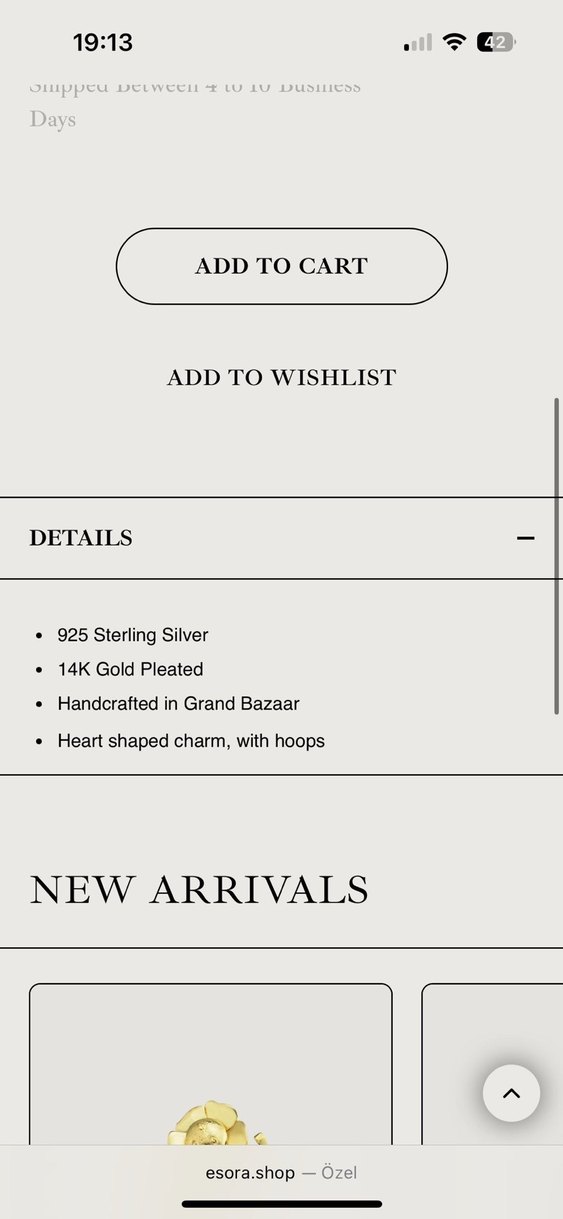 Esora kalp küpe - Görsel 2