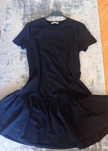 Zara Siyah Midi Zara elbise