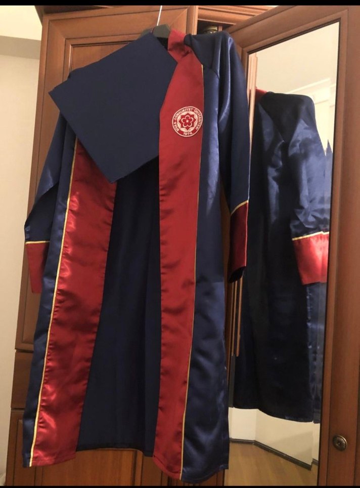 Bordo Nakışlı Kadın Mezuniyet Elbisesi - Görsel 2