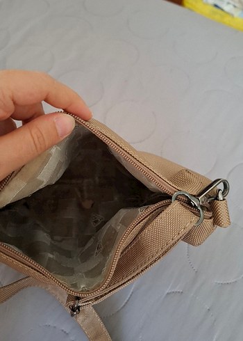 Bej Deri Zincir Detaylı Kadın Çanta - Görsel 6