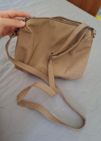 Bej Deri Zincir Detaylı Kadın Çanta - Görsel 5