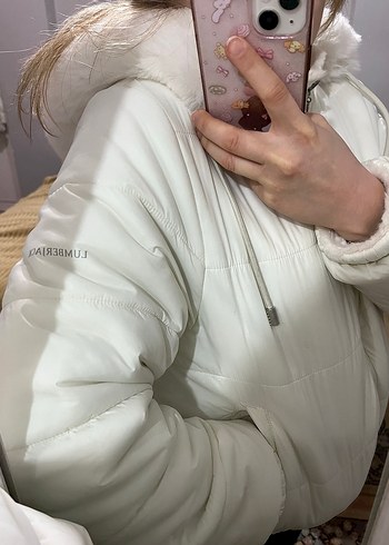 LUMBERJACK BEYAZ ÇİFT TARAFLI KADIN MONT - Görsel 2