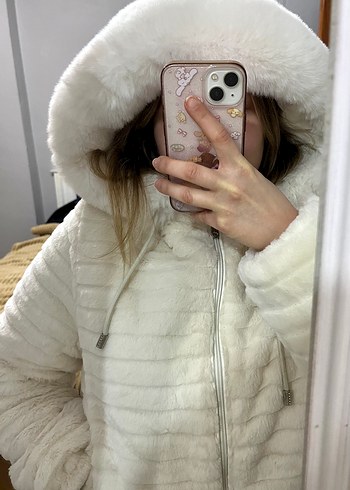 LUMBERJACK BEYAZ ÇİFT TARAFLI KADIN MONT - Görsel 8