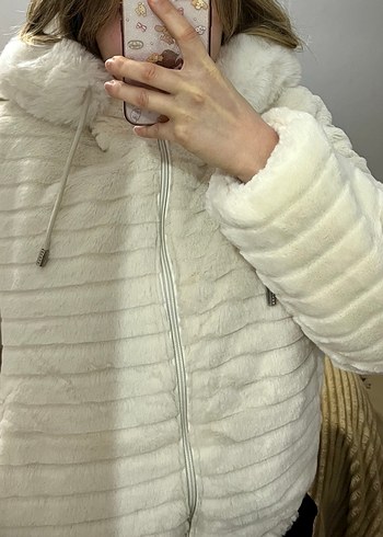 LUMBERJACK BEYAZ ÇİFT TARAFLI KADIN MONT - Görsel 10