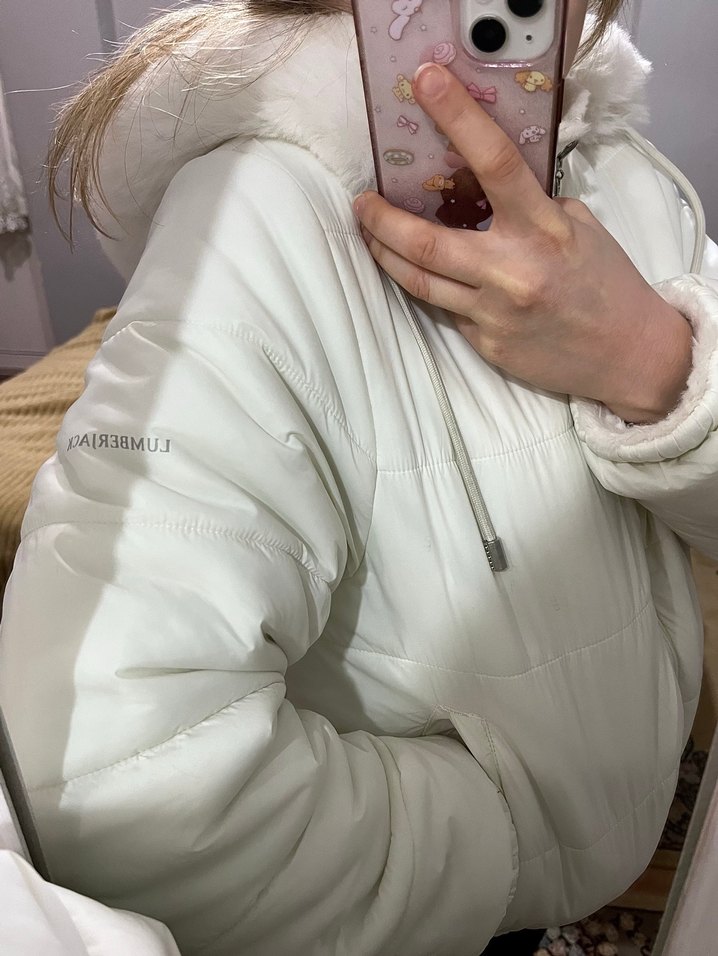 LUMBERJACK BEYAZ ÇİFT TARAFLI KADIN MONT - Görsel 2