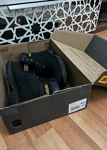 CATerpillar 37 numara siyah deri kadın bot - Görsel 7