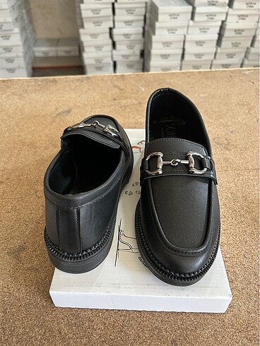 Diğer Tokalı siyah loafer