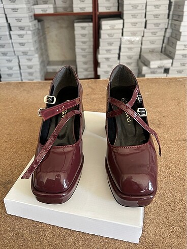 Bordo topuklu marry jane
