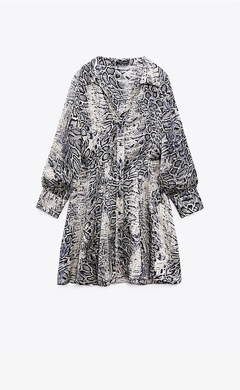 xl Beden çeşitli Renk Zara Leopar Desenli Elbise