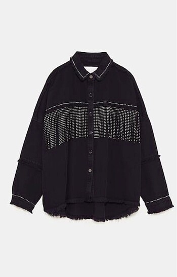 ZARA Püsküllü Kot Ceket