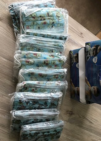 Antibakteriyel Çocuk Cerrahi Maskesi 50'li Unisex - Görsel 2