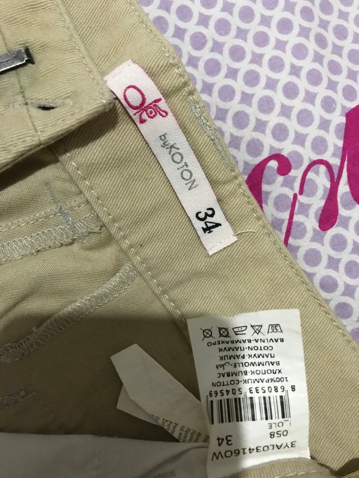 Bej Pamuklu Rahat  kadın Şortu - Görsel 3