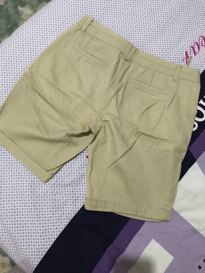 Bej Pamuklu Rahat  kadın Şortu - Görsel 2