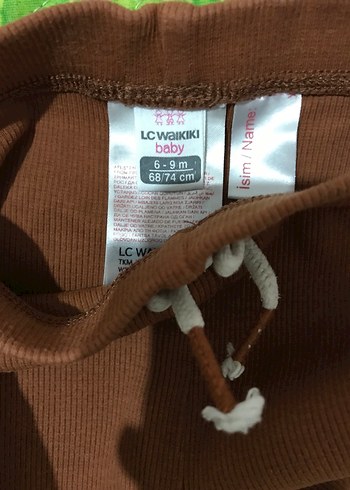 Kız Çocuk Kahverengi ve Pembe Tayt - Görsel 2