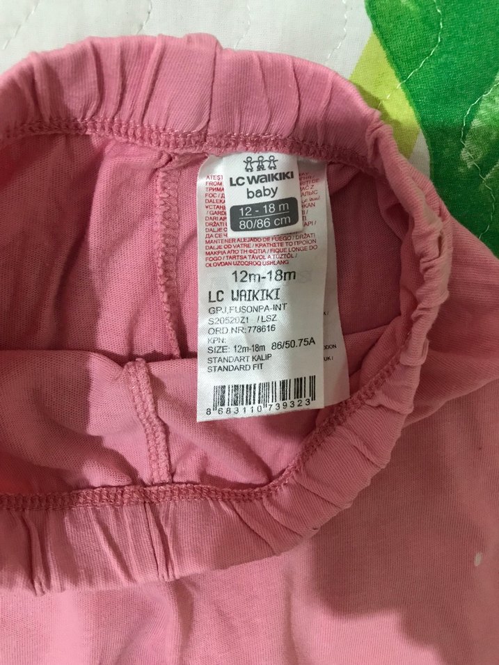 Kız Çocuk Kahverengi ve Pembe Tayt - Görsel 3