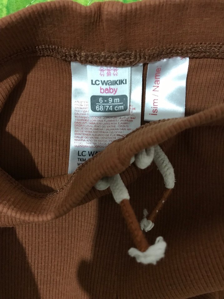 Kız Çocuk Kahverengi ve Pembe Tayt - Görsel 2