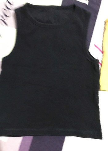 Kadın Sarı Yüksek Yakalı Kolsuz Atlet 2 adet lacivert sarı - Görsel 2