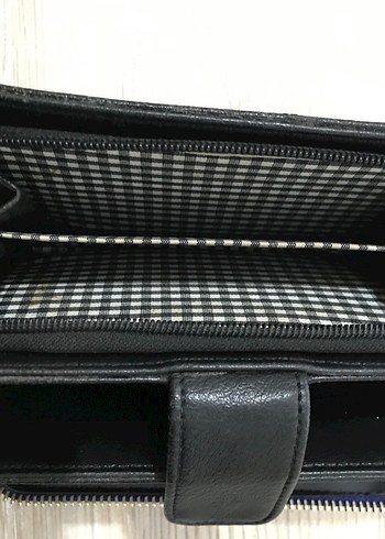 Siyah Deri Fermuarlı Kadın Cüzdanı - Görsel 4