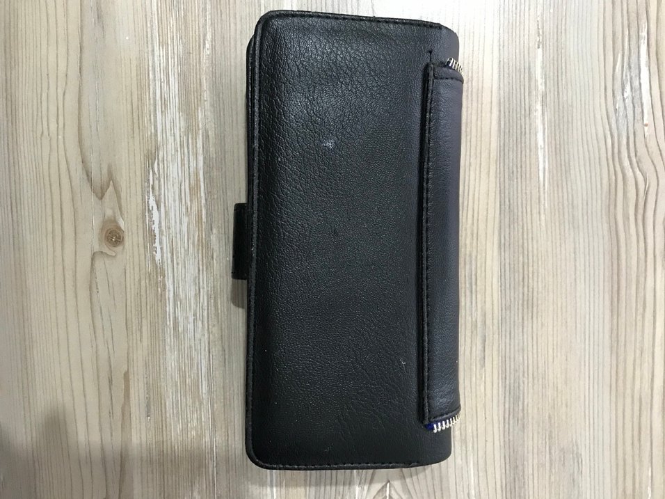 Siyah Deri Fermuarlı Kadın Cüzdanı - Görsel 5