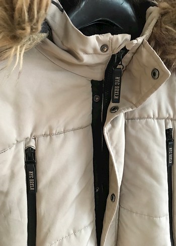 Erkek Çocuk Gri Kürklü Street Wear Mont - Görsel 2