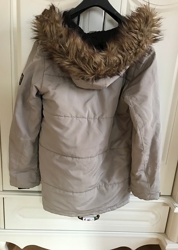 Erkek Çocuk Gri Kürklü Street Wear Mont - Görsel 4