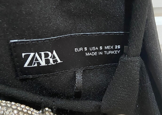 s Beden siyah Renk Zara Fiyonklu Elbise