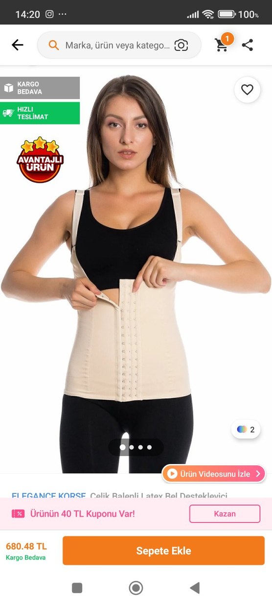 Beyaz Hemşire Korsesi, İnce ve Normal Boy lateks bel sırt göbek - Görsel 5