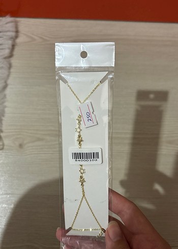 Altın Renkli Yıldızlı Zincir El Aksesuarı - Görsel 2