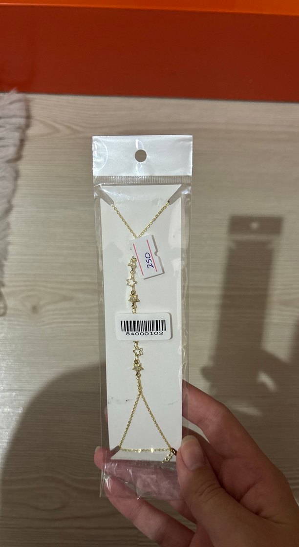 Altın Renkli Yıldızlı Zincir El Aksesuarı - Görsel 2