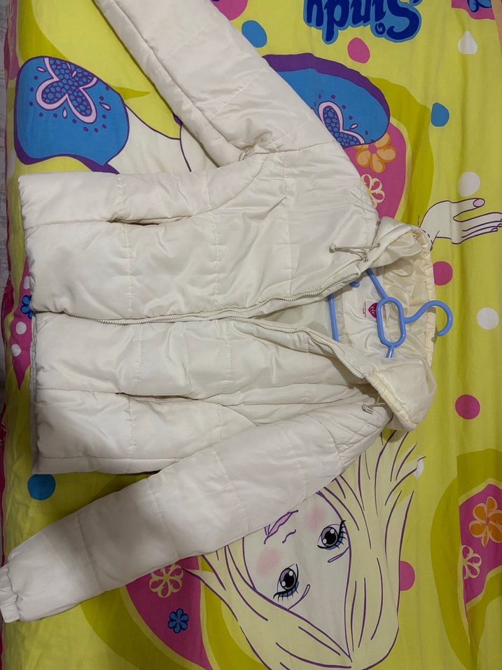 Beyaz Fermuarlı Kadın Mont - Görsel 3