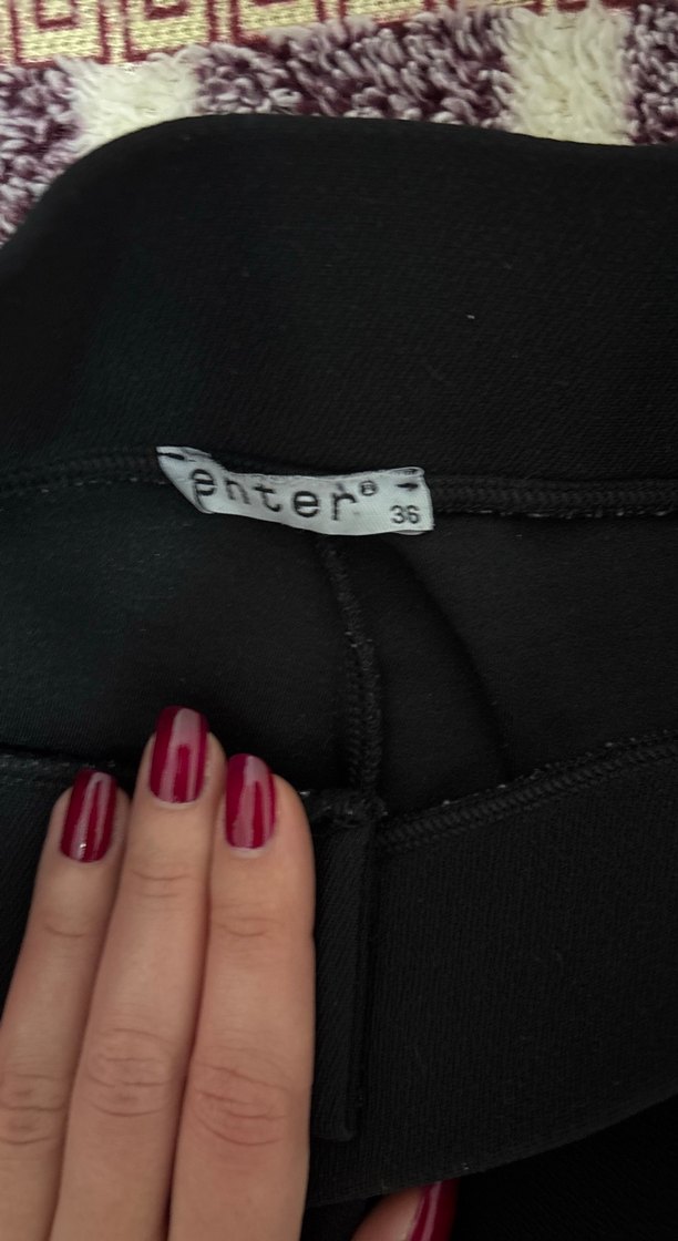 Kadın Siyah Kumaş Pantolon - Görsel 3