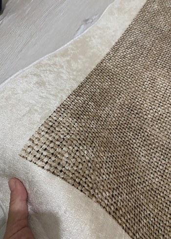 Bej Kenarlı Modern hasır halı - Görsel 3