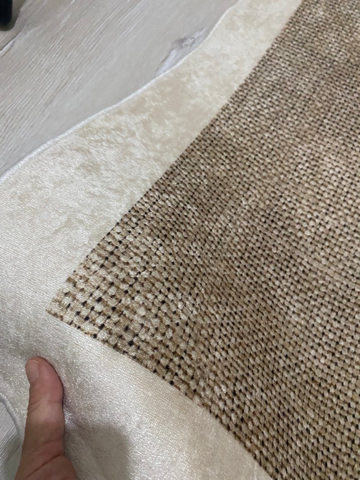 Bej Kenarlı Modern hasır halı - Görsel 3