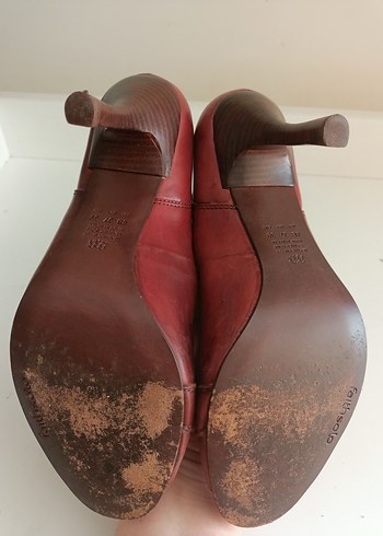 Faith Klasik Kırmızı Deri Stiletto Topuklu Ayakkabı
