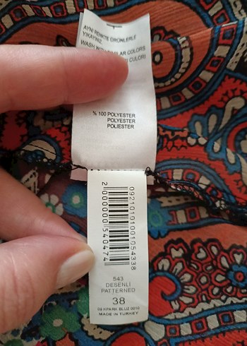 38 Beden çeşitli Renk Desenli Uzun Kollu Bohem Kadın Tunik