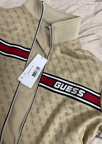 Guess logolu Fermuarlı erkek ceket