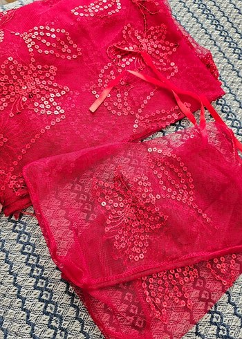 Nakışlı Boncuklu Lacivert bindallı - Görsel 5