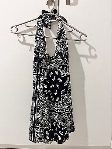 Bershka şal desenli mini elbise