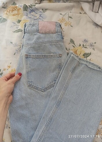 xs Beden Wide Leg Jean Pantolon
