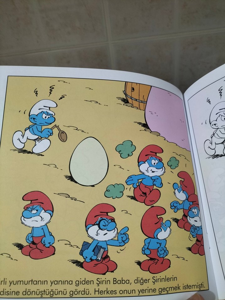 Şirinler Hikayeli Boyama - Sihirli Yumurta - Görsel 2