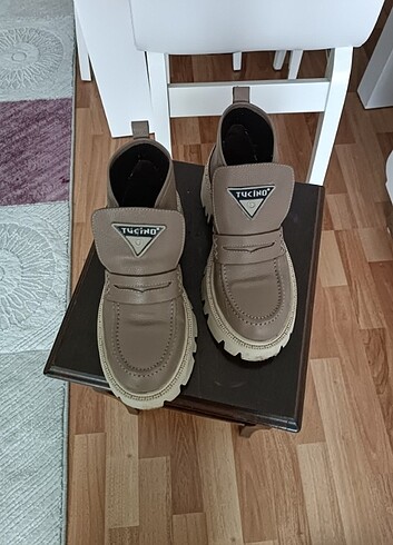 Diğer 37 numara bej kadın bot deri 