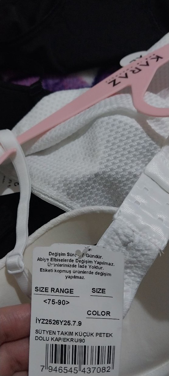 Beyaz Baskılı Sutyenli kilot takım sıfır etiketli - Görsel 3