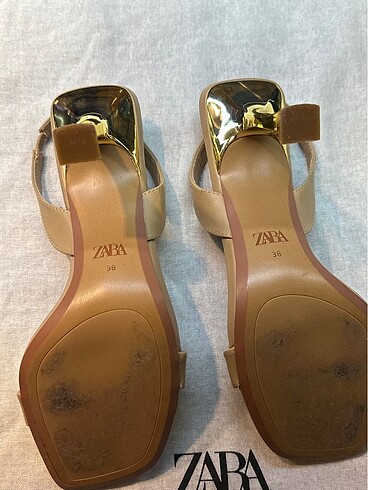 38 Beden camel Renk Zara ince topuklu
