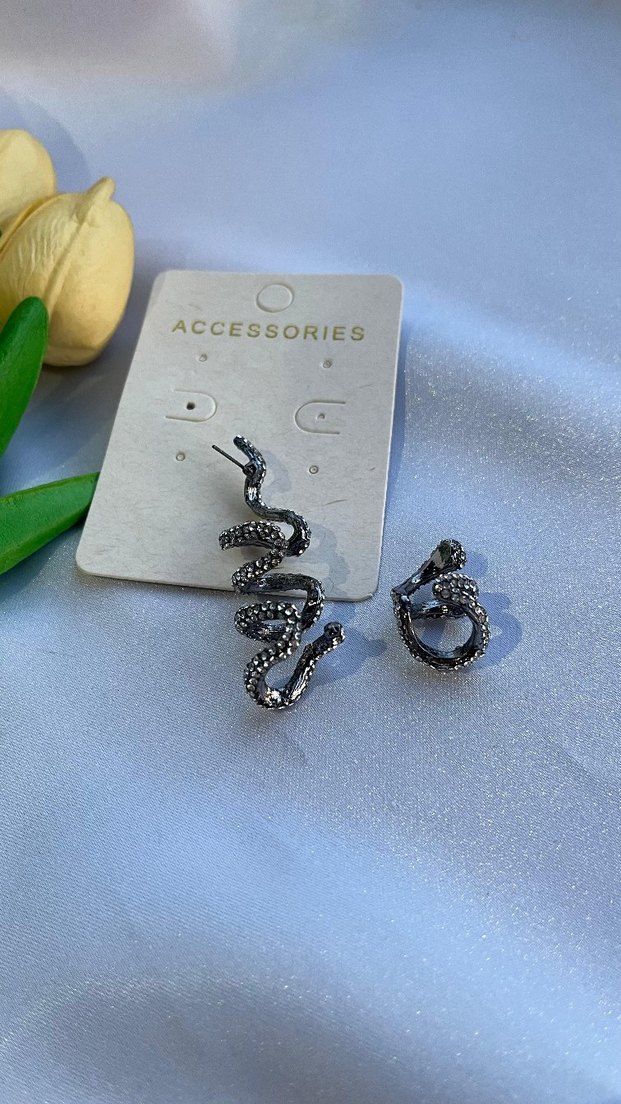 kıkırdak küpesi ile birlikte takımKüpeler - Görsel 2